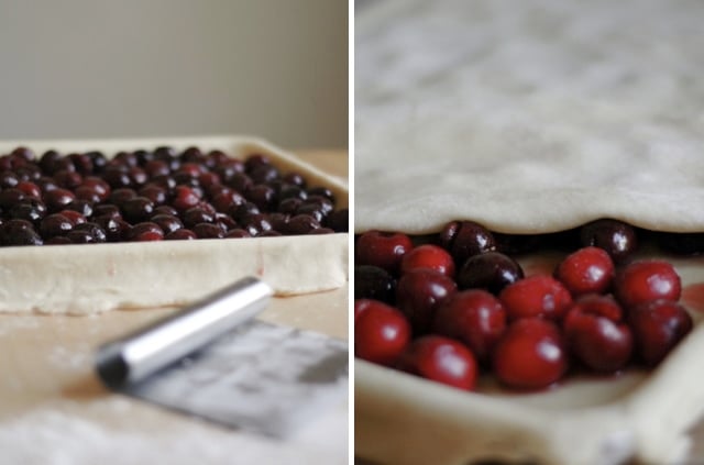 sweet & sour cherry slab pie