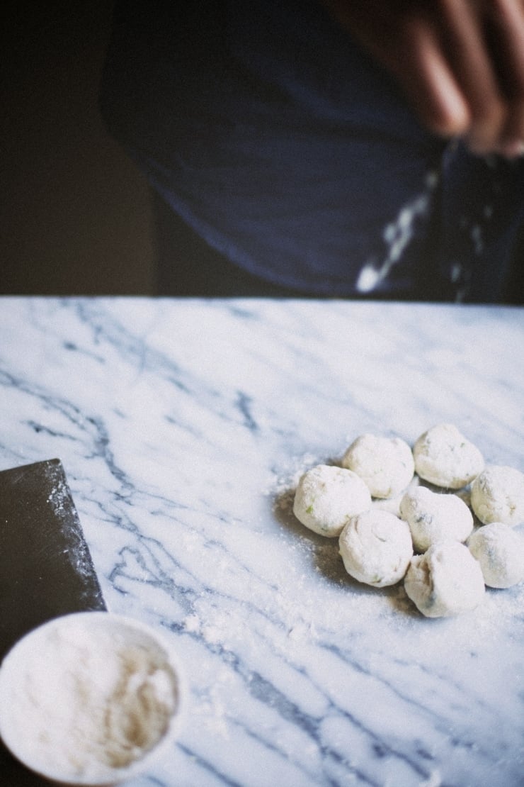 Scallion pancake dough rounds