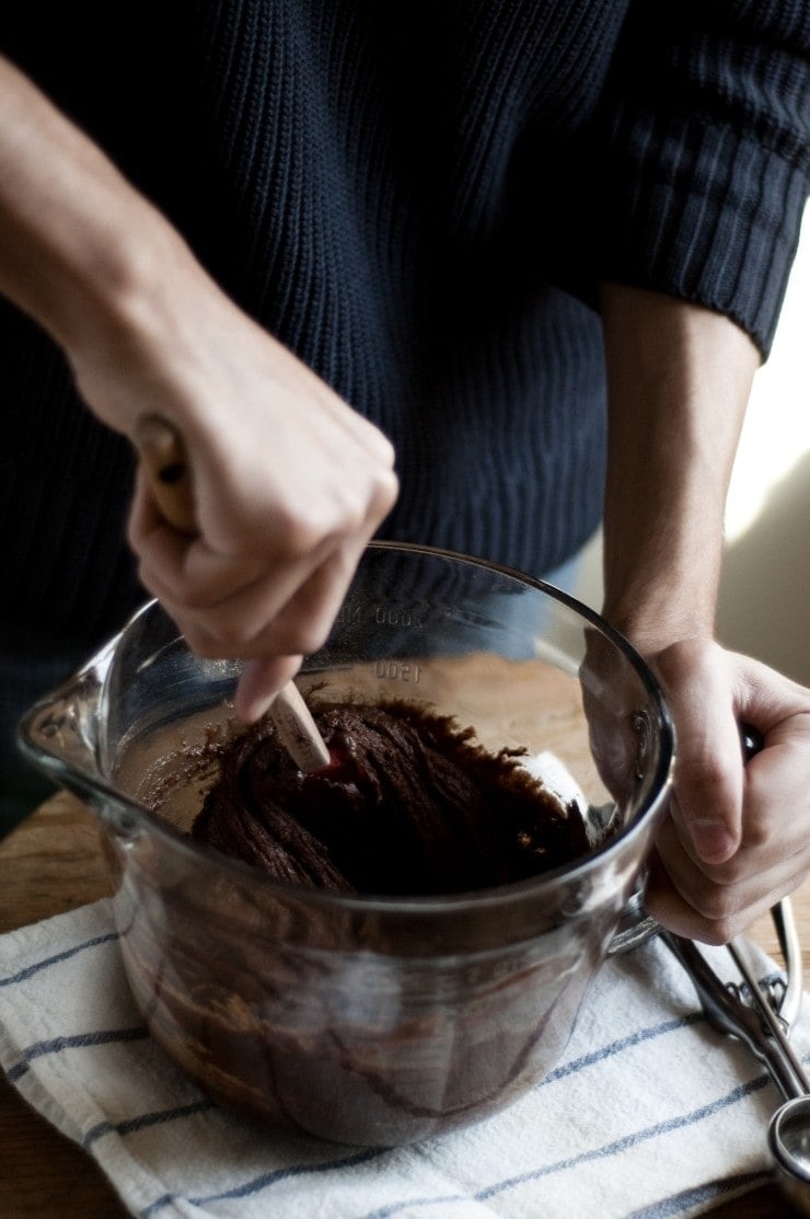 Chocolate cupcake batter