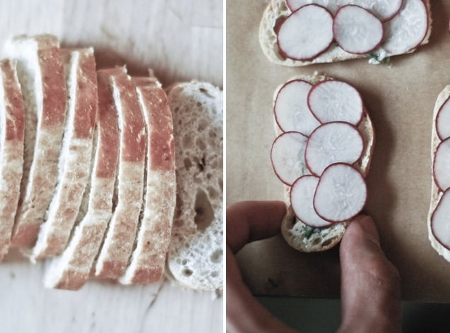 French Radish-Dill Tea Sandwiches Recipe| sophisticatedgourmet.com