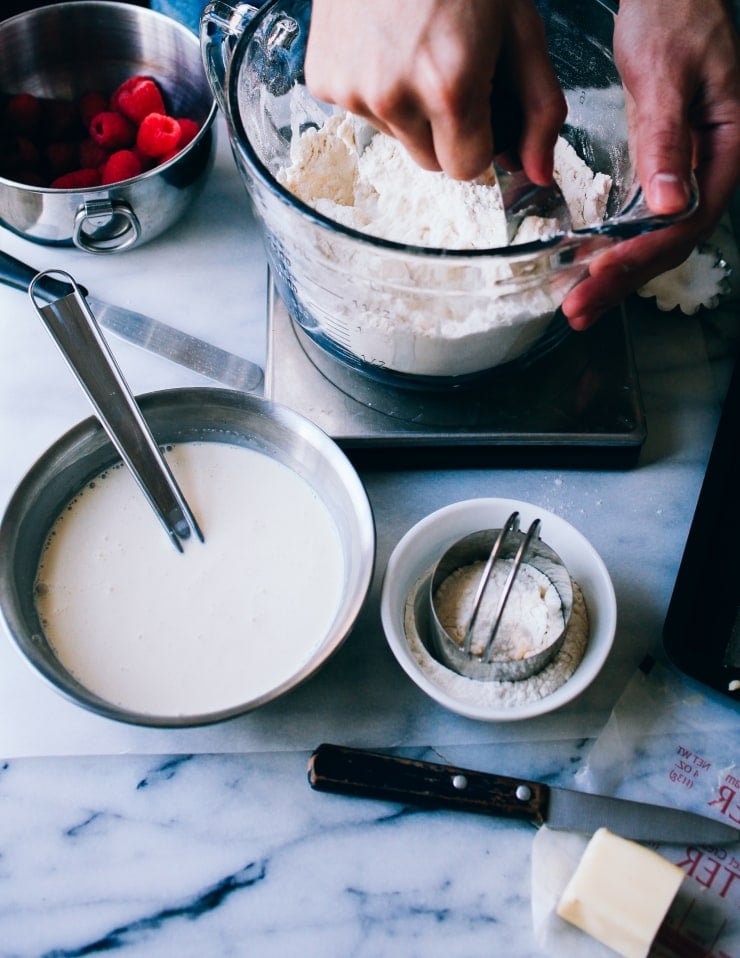 Cutting butter into flour | sophisticatedgourmet.com