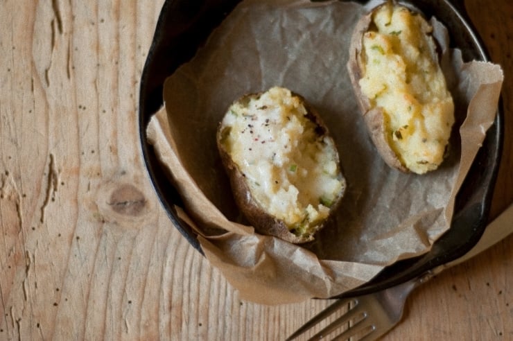 Twice-Baked Cheese and Chive Potatoes Recipe