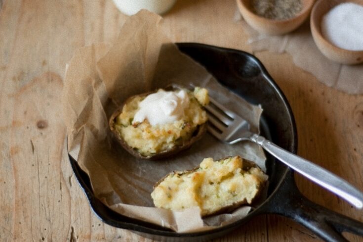 Twice-Baked Cheese and Chive Potatoes Recipe | sophisticatedgourmet.com