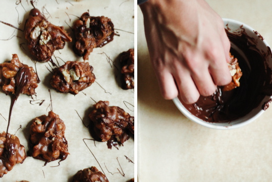 Walnut-Pecan Clusters Recipe | sophisticatedgourmet.com