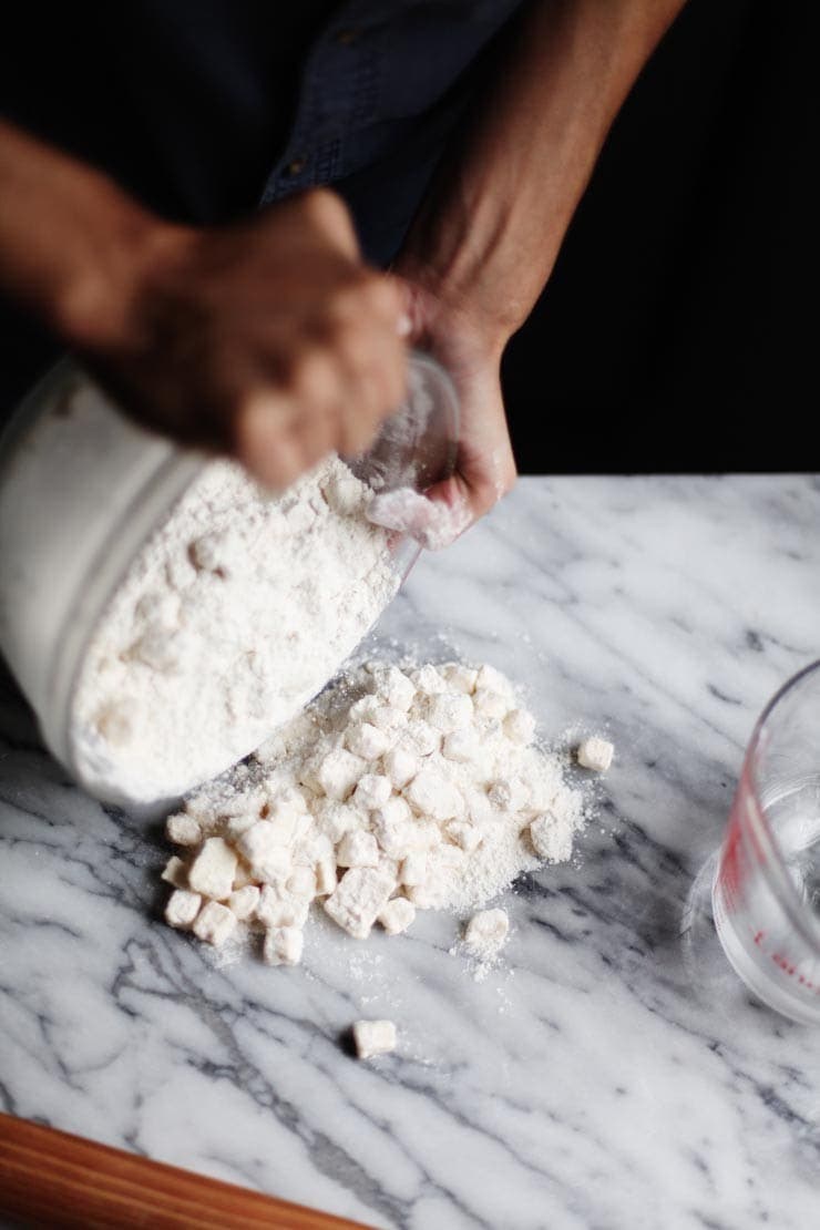 Butter coated in flour