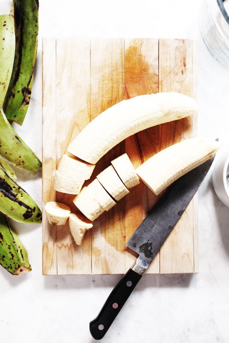 Sliced Green Plantains