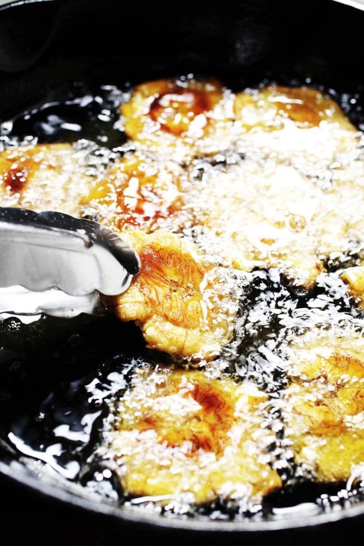 Second Fry For Tostones (Twice-Fried Plantains)